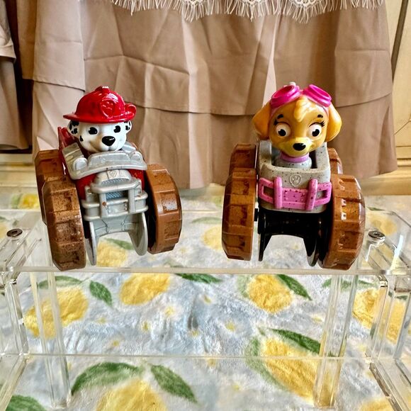 Paw Patrol Mud Monster Trucks Skye + Marshall RARE - Picture 1 of 4